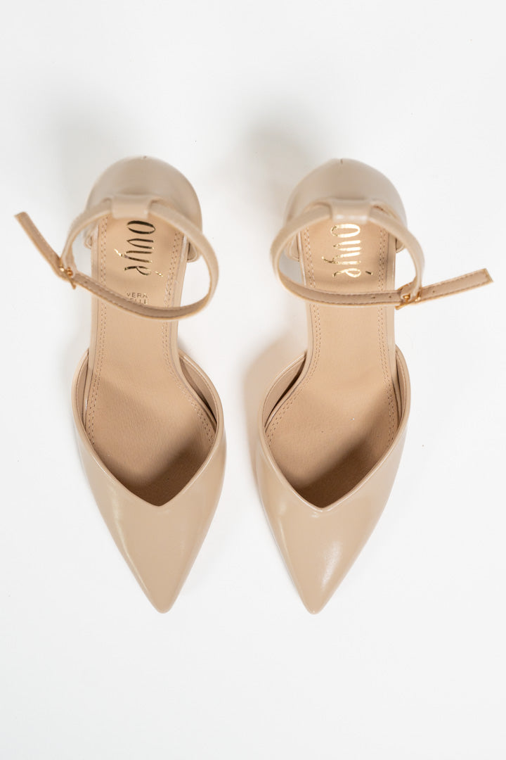 Décolleté Slingback con Tacco a Rocchetto Nude - Ovye'