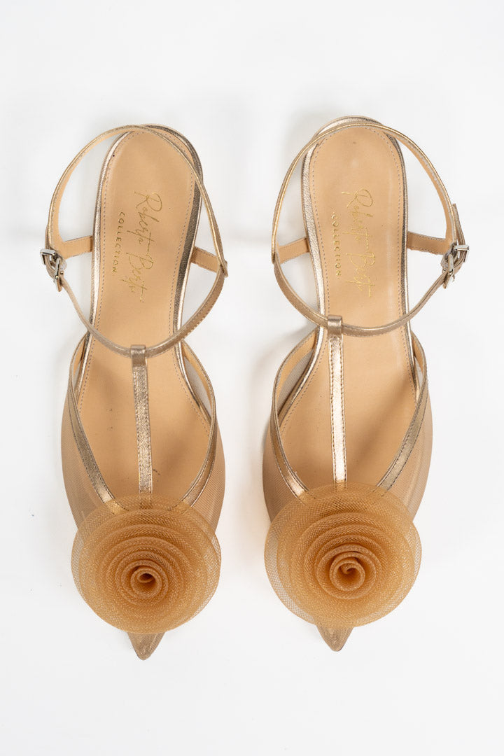 Slingback a Punta con Maxi Fiore - Berti Mode Collection