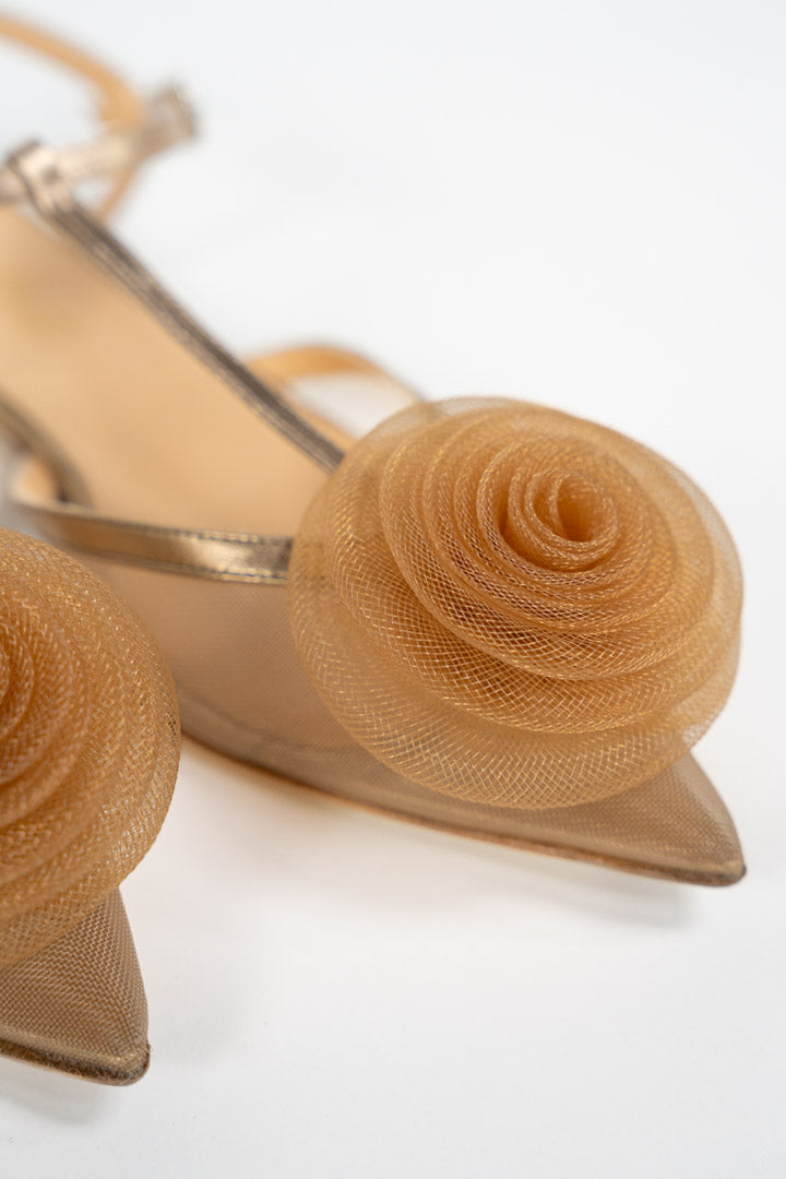 Slingback a Punta con Maxi Fiore - Berti Mode Collection