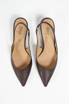 Décolleté Slingback Marrone Cioccolato - Ovye'