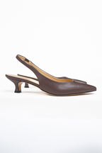 Décolleté Slingback Marrone Cioccolato - Ovye'