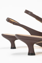 Décolleté Slingback Marrone Cioccolato - Ovye'