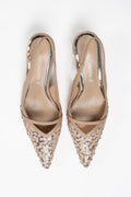 Slingback con Paillettes Rose Gold - Rinascimento