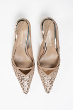 Slingback con Paillettes Rose Gold - Rinascimento