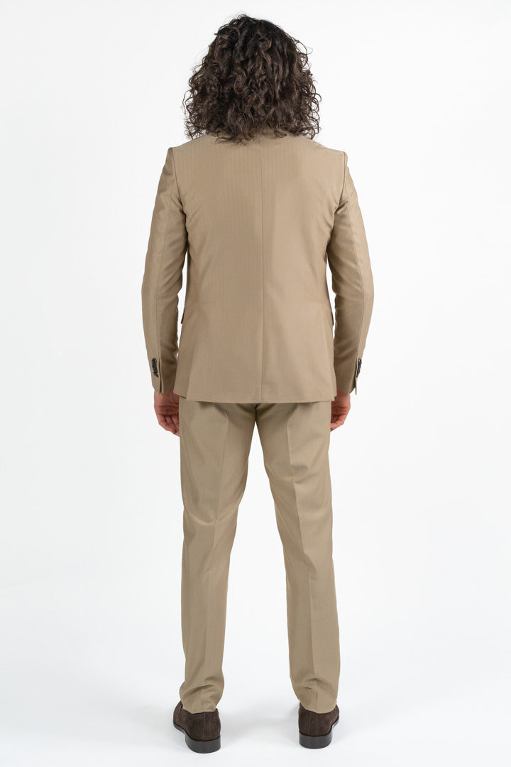 Abito tre pezzi beige - Adriano Langella