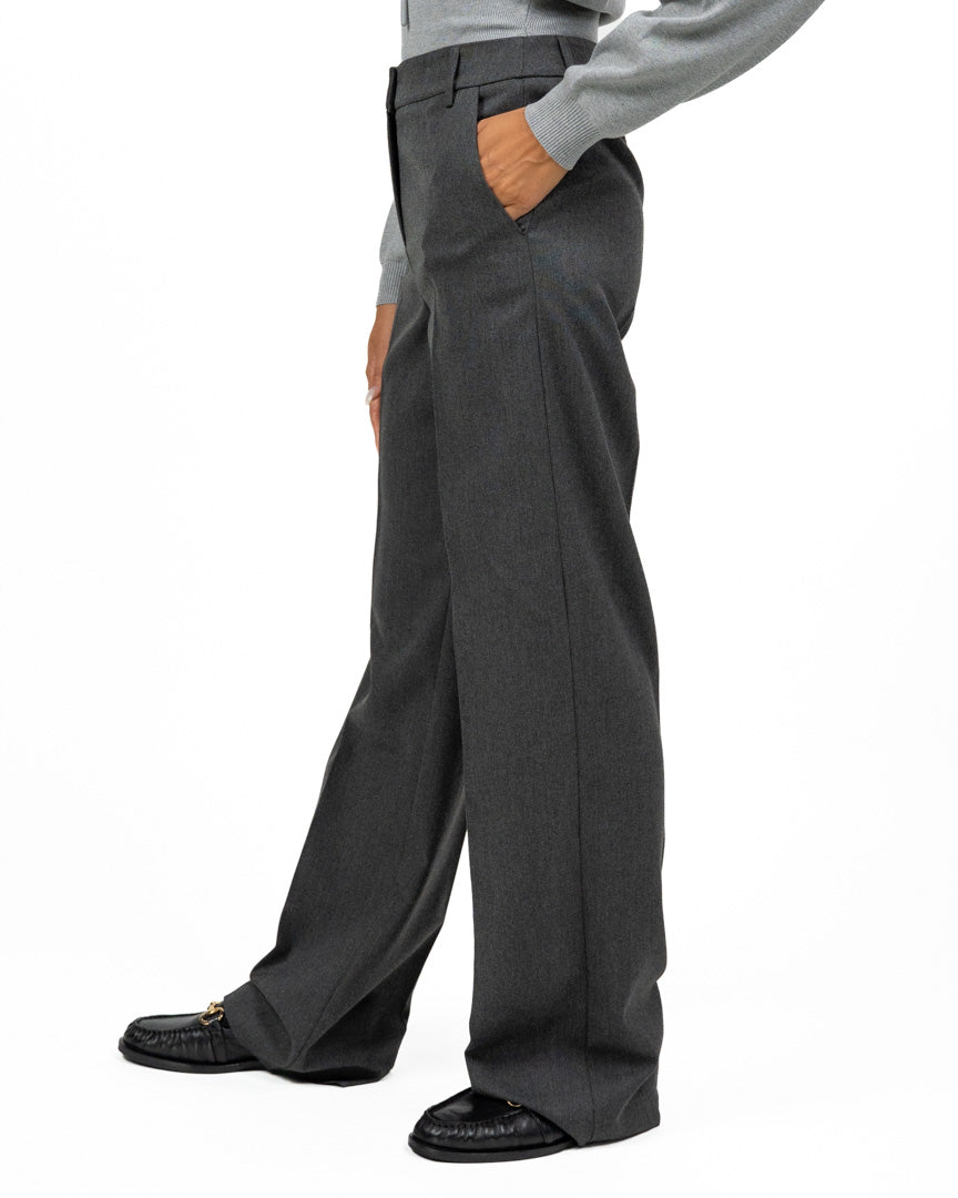 Pantalone Sartoriale a Gamba Larga Grigio Antracite - Emme Marella