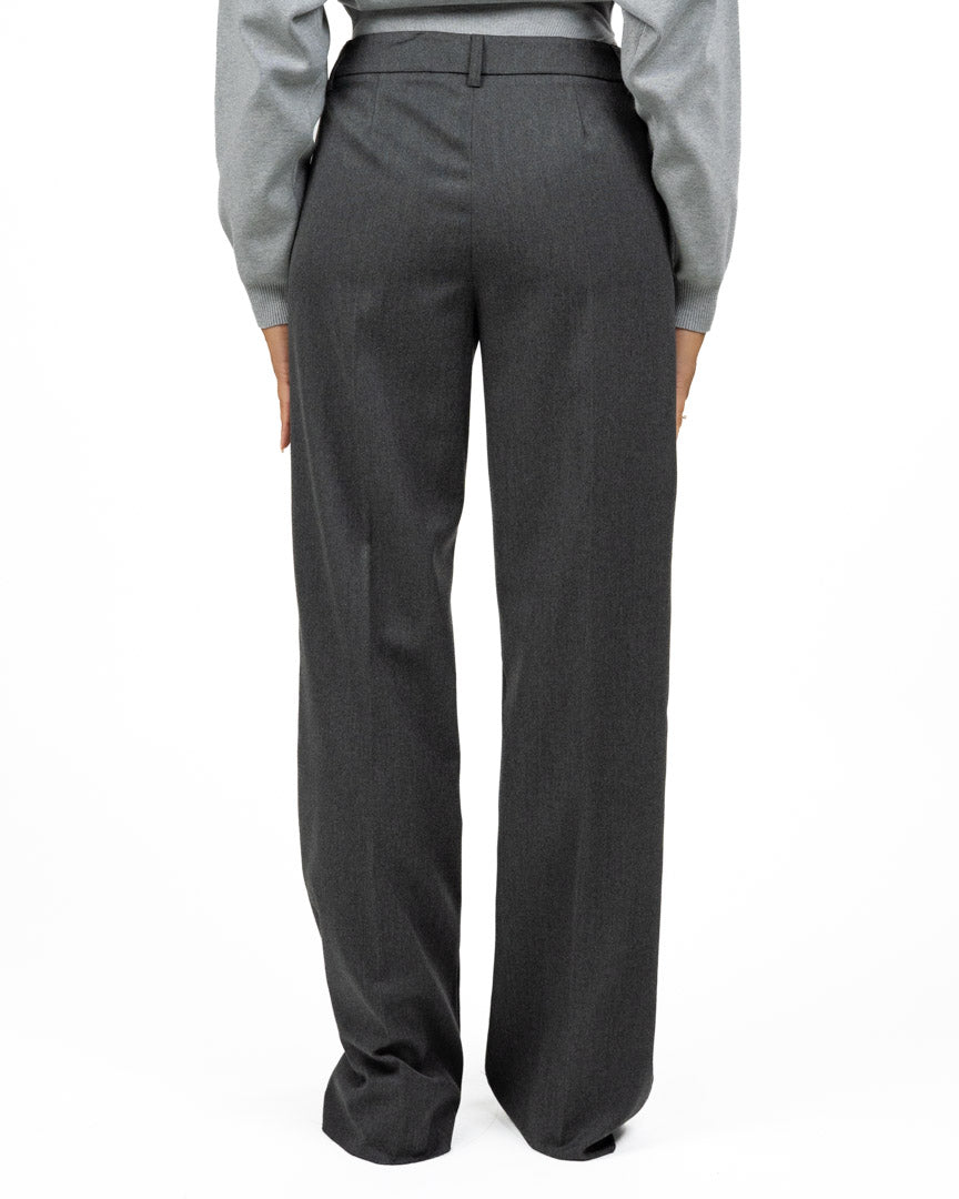 Pantalone Sartoriale a Gamba Larga Grigio Antracite - Emme Marella