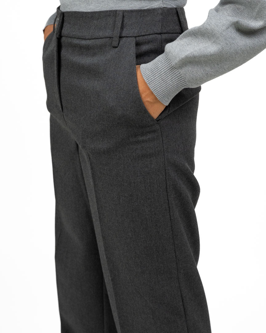 Pantalone Sartoriale a Gamba Larga Grigio Antracite - Emme Marella