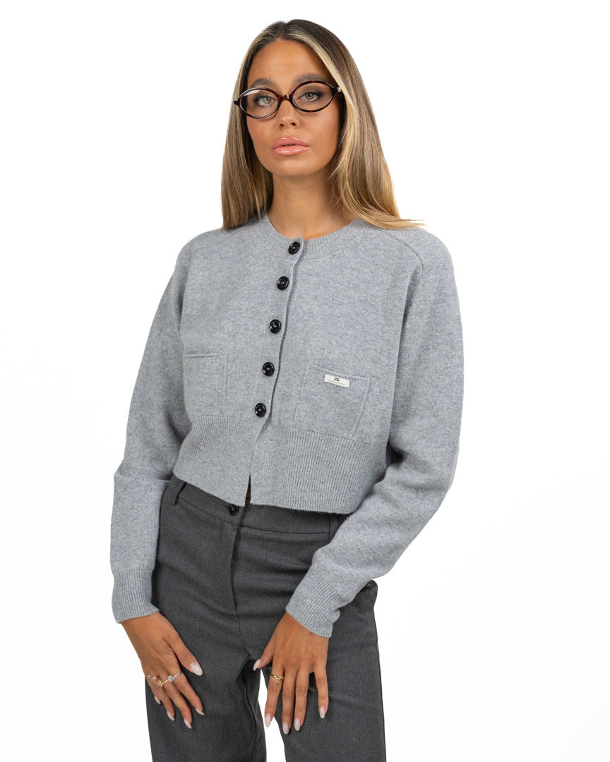 Maglione Cropped Grigio - Elisabetta Franchi