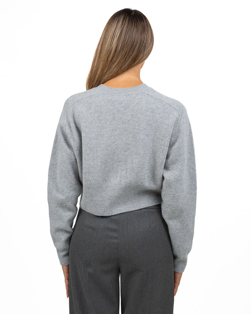 Maglione Cropped Grigio - Elisabetta Franchi