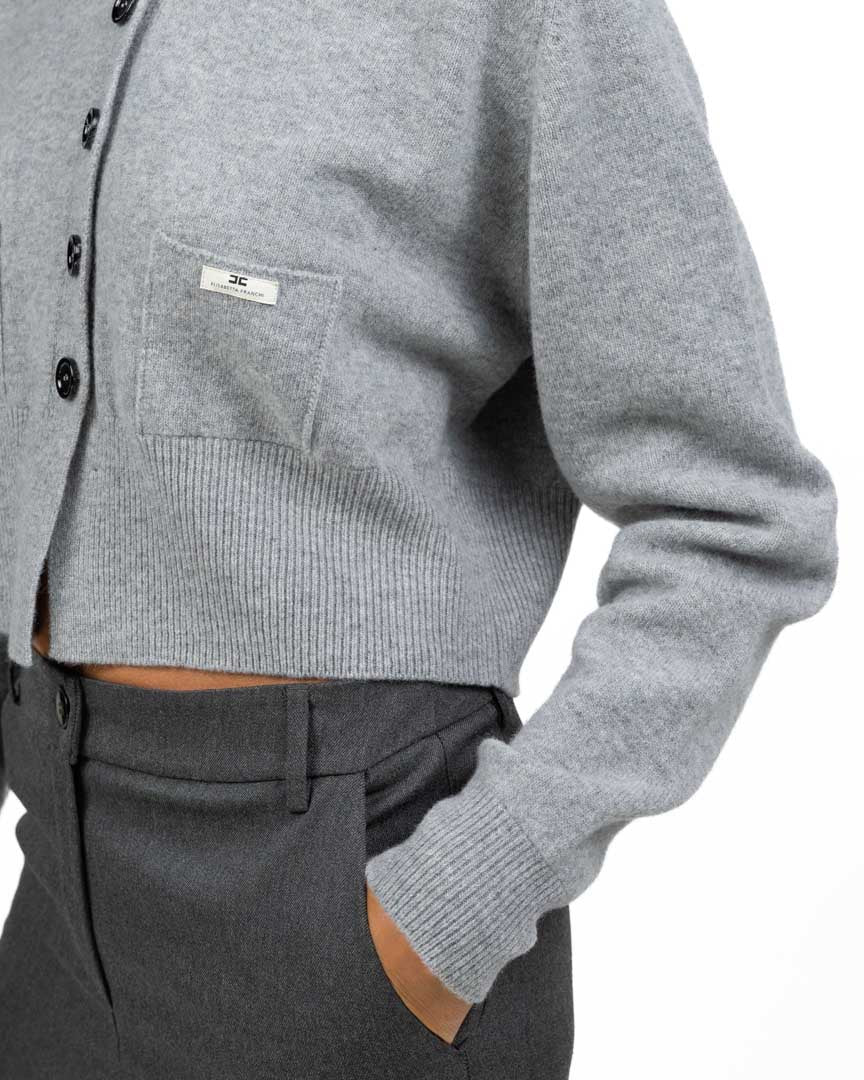Maglione Cropped Grigio - Elisabetta Franchi