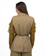 Gilet Sartoriale Monopetto Verde Oliva - Marella