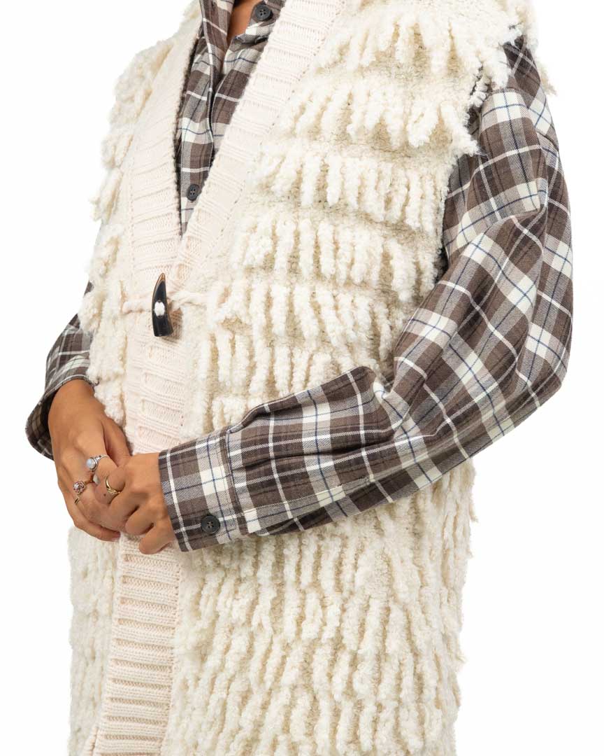 Gilet Lungo in Maglia con Frange - Have One