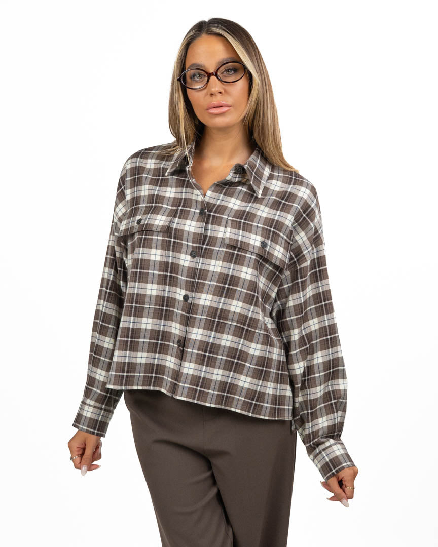 Camicia a Quadri Marrone - Weekend Max Mara