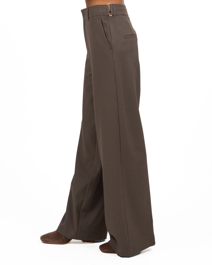 Pantaloni Wide Leg con Dettaglio Fibbia - ELEH