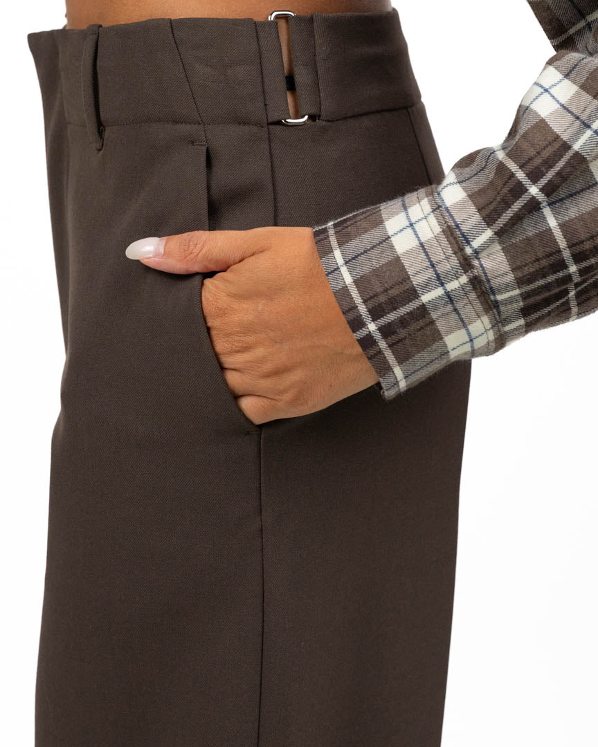 Pantaloni Wide Leg con Dettaglio Fibbia - ELEH