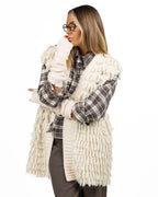 Gilet Lungo in Maglia con Frange - Have One
