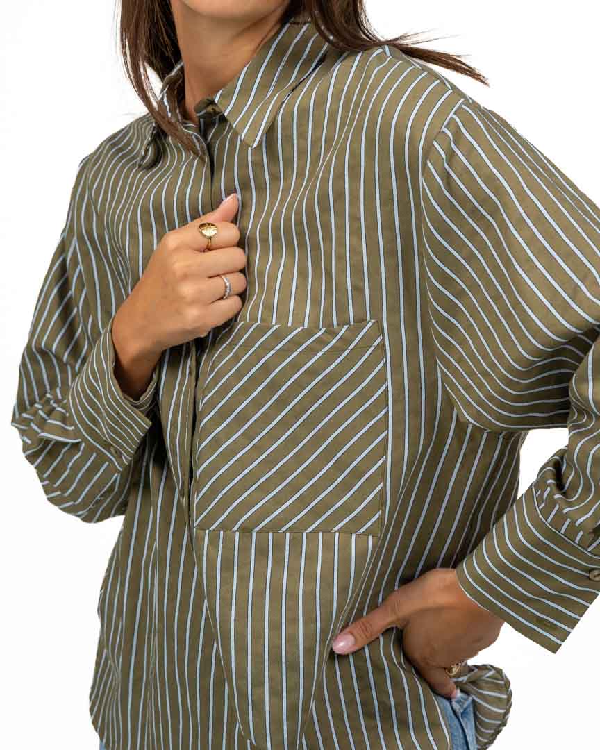 Camicia a Righe Color Olio - Have One