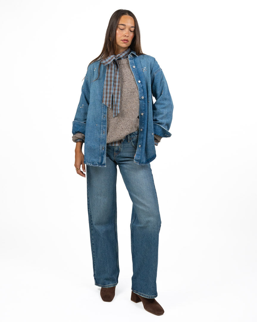Camicia Giacca in Denim Oversize con Applicazioni - Levi's