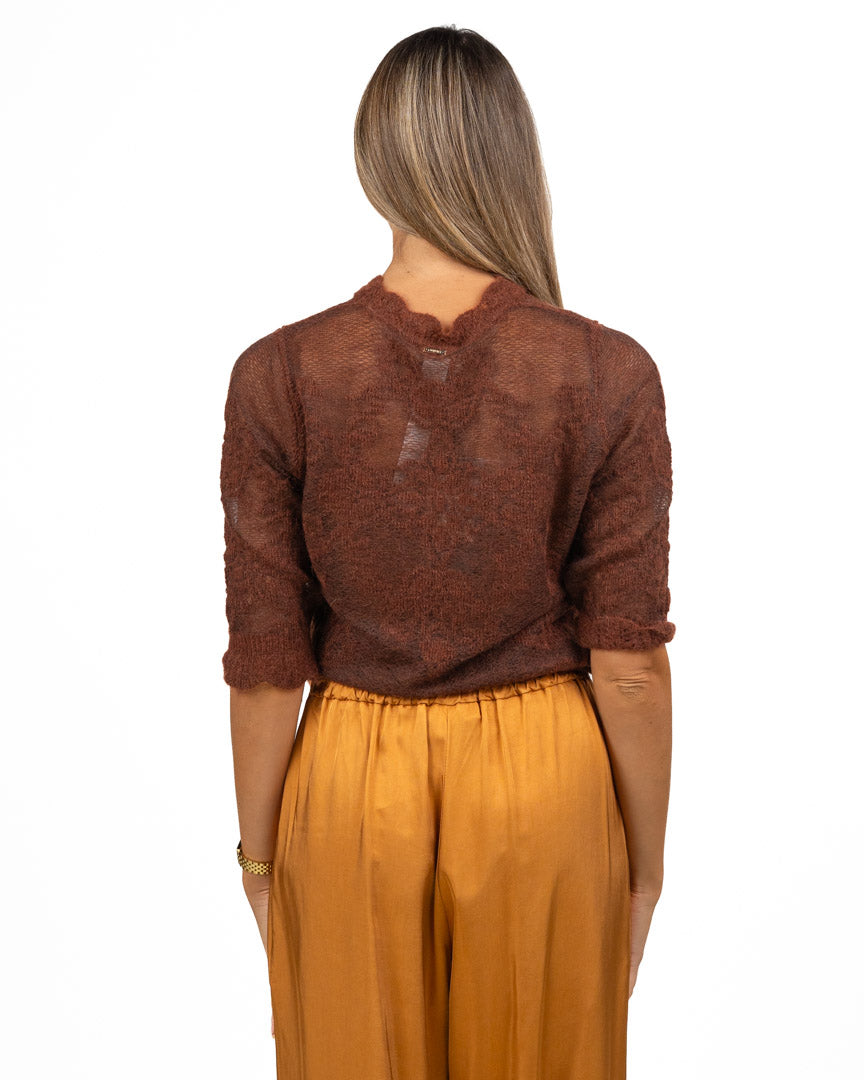 Maglia in misto alpaca jacquard - Twinset