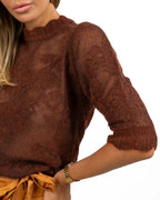 Maglia in misto alpaca jacquard - Twinset