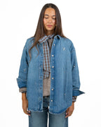 Camicia Giacca in Denim Oversize con Applicazioni - Levi's