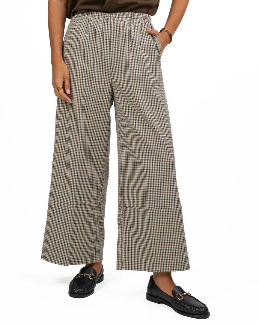 Pantaloni Palazzo A Quadri - Jurere