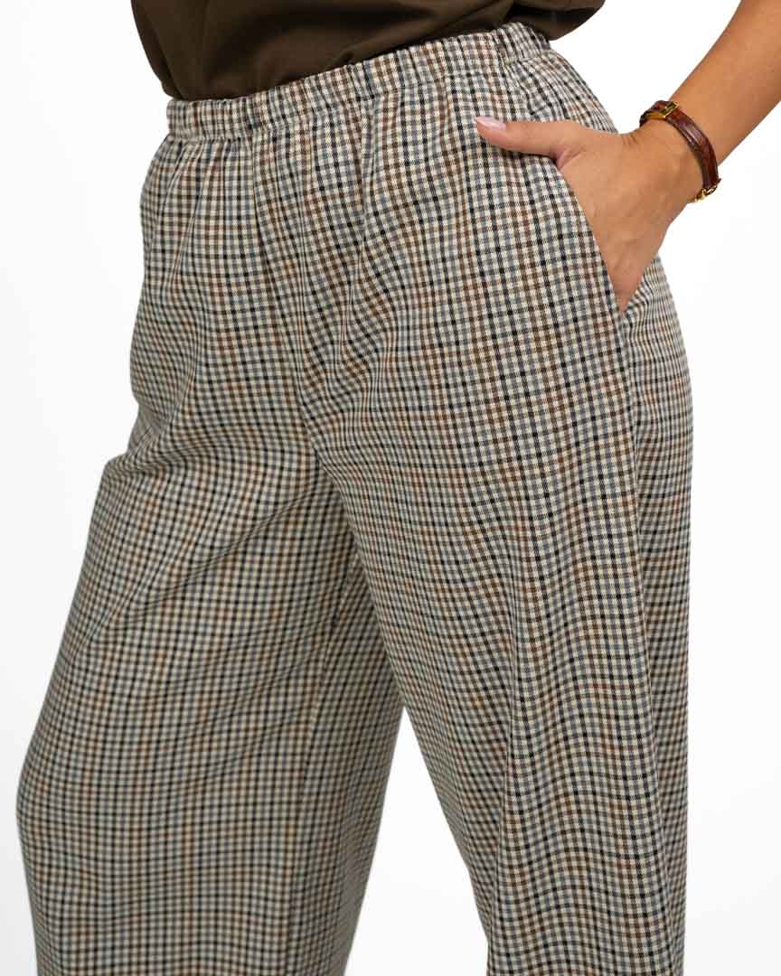 Pantaloni Palazzo A Quadri - Jurere