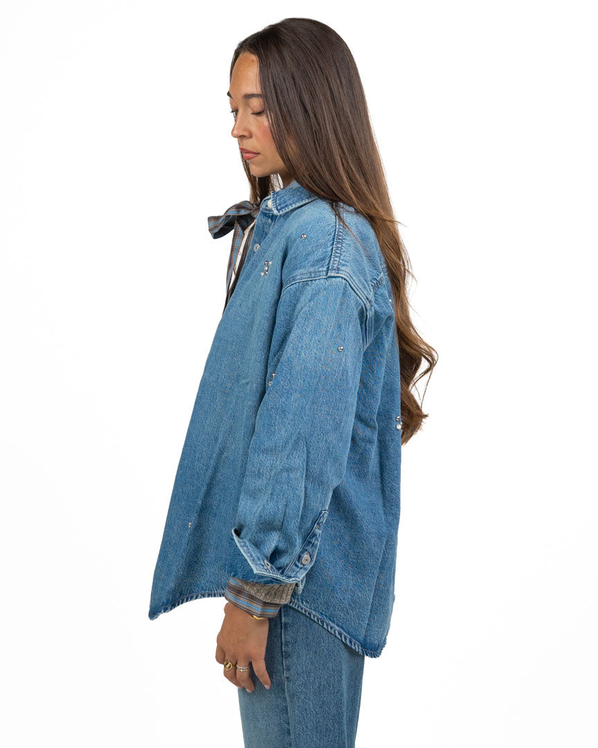Camicia Giacca in Denim Oversize con Applicazioni - Levi's