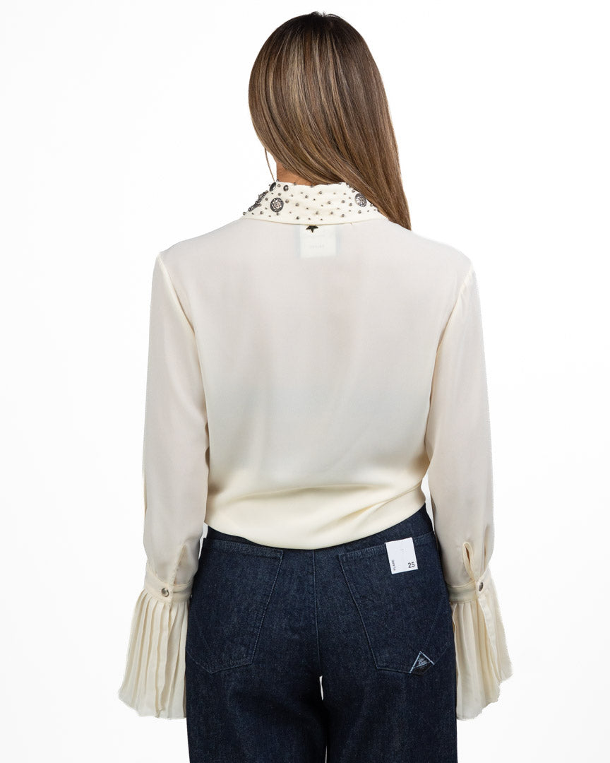 Camicia Bianca con Borchie sul Colletto - Souvenir