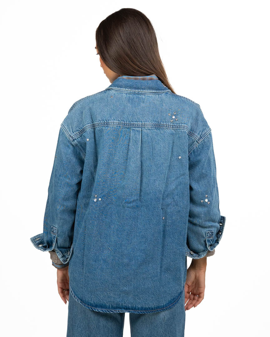 Camicia Giacca in Denim Oversize con Applicazioni - Levi's