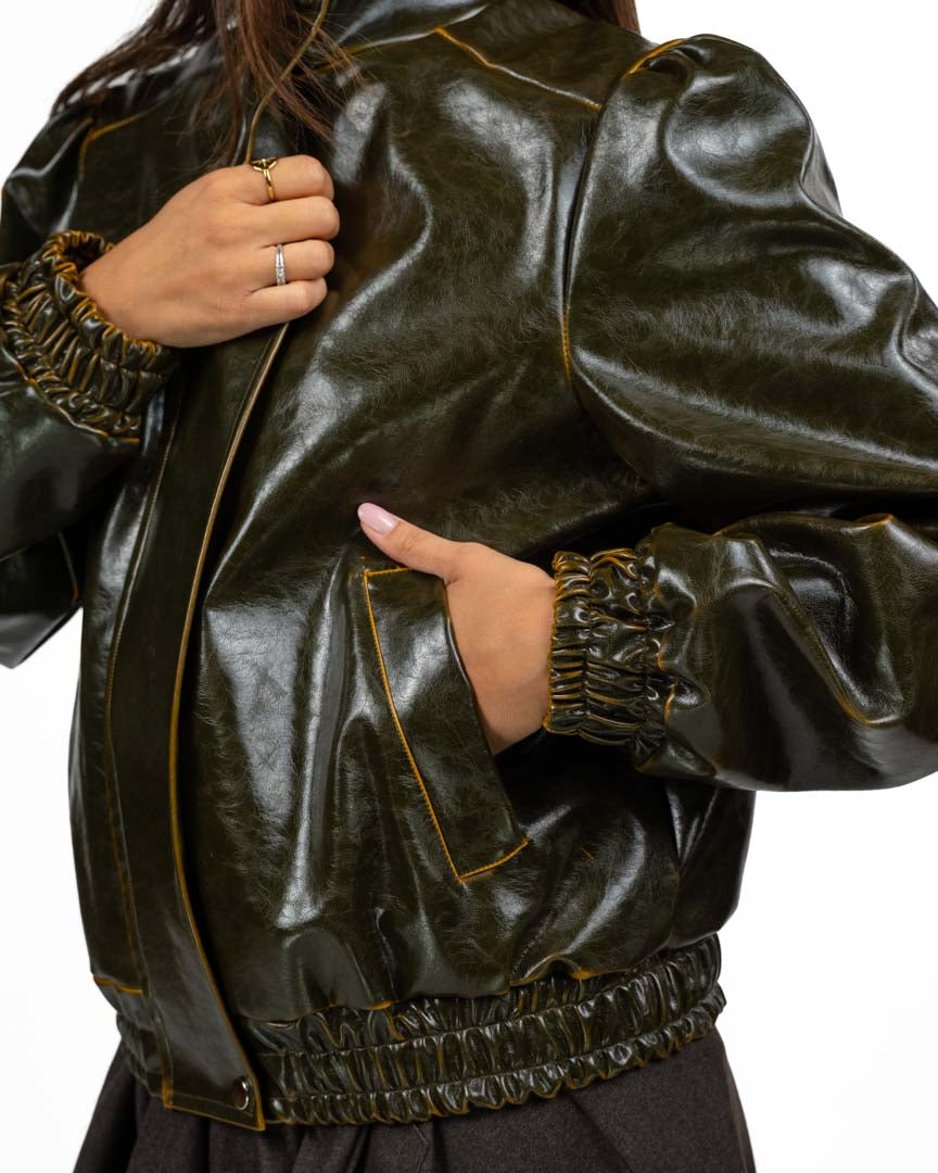 Bomber in Ecopelle Effetto Vintage - Have One