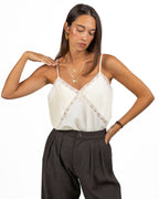 Canotta con Spalline Sottili e Pizzo - Twinset