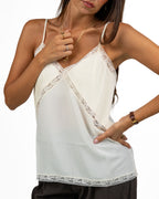 Canotta con Spalline Sottili e Pizzo - Twinset