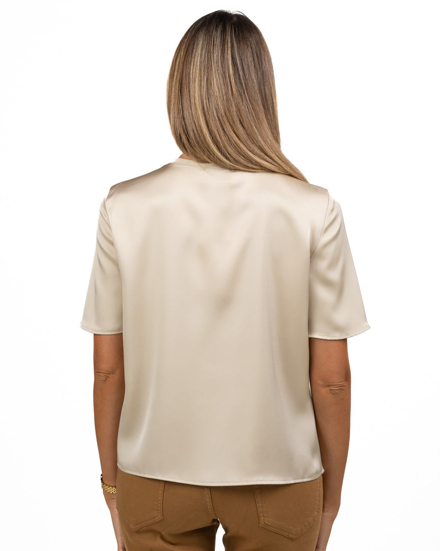 Camicia a Maniche Corte in Satèn - Pennyblack
