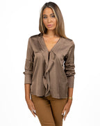 Camicia in Satèn con Volant - Emme Marella