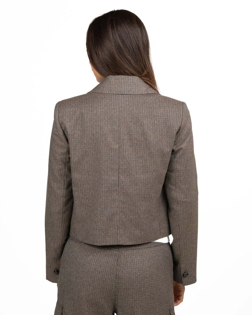 Giacca Cropped a Quadretti - Emme Marella