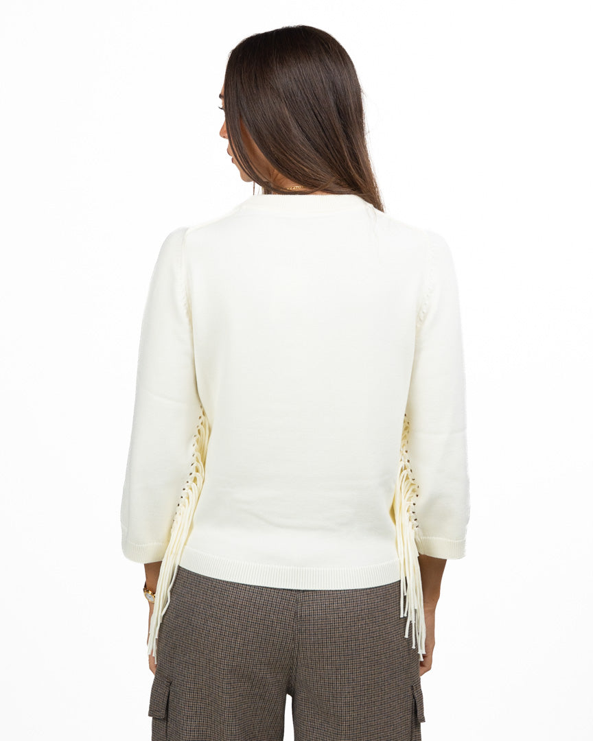 Maglia Girocollo con Frange - Emme Marella