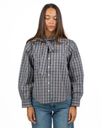 Camicia a Quadri Marrone e Azzurro con Fiocco - Levi's