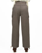 Pantaloni Cargo Macro-Check con Coulisse al Fondo - Emme Marella