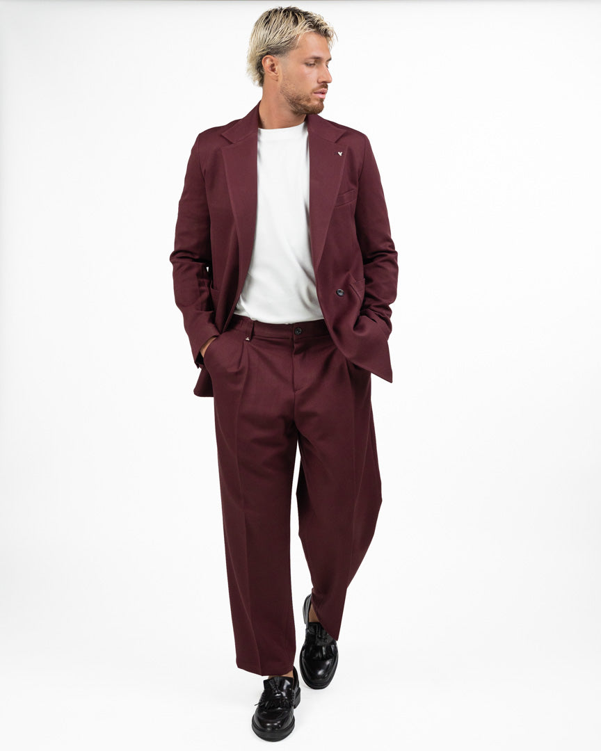 Abito Sartoriale Oversize Burgundy - Berna