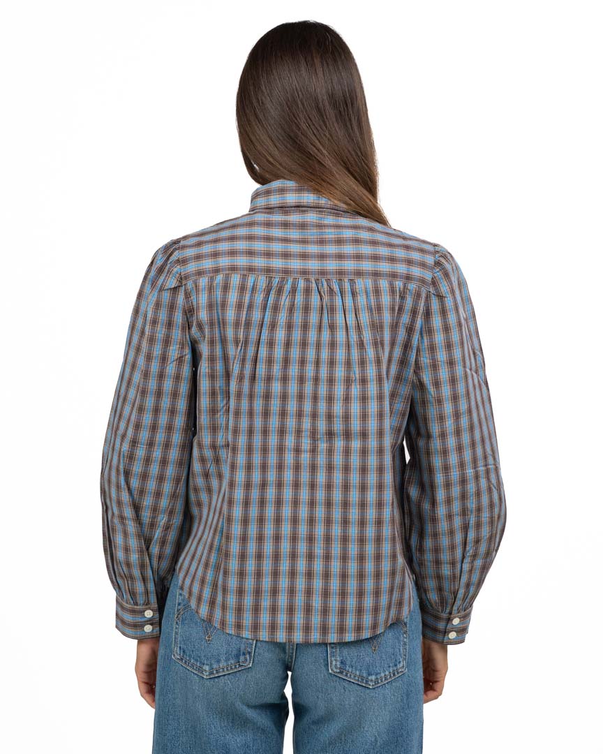 Camicia a Quadri Marrone e Azzurro con Fiocco - Levi's