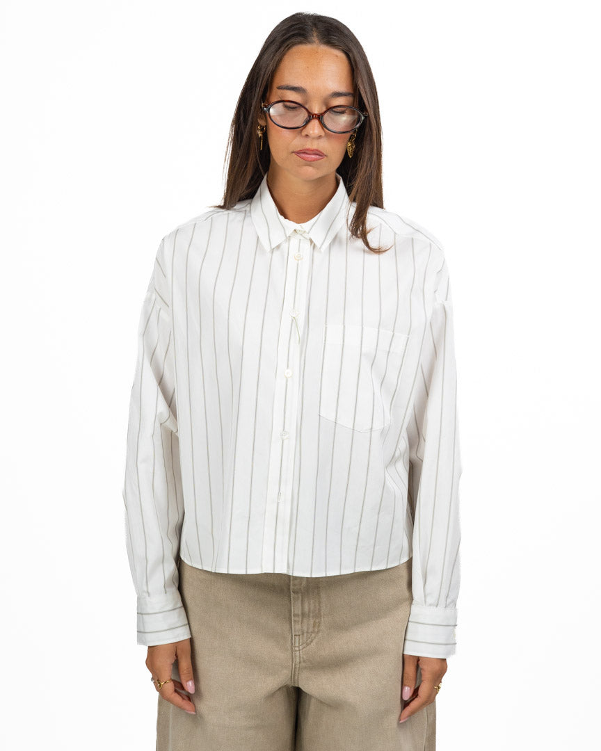 Camicia a Righe con Stampa Floreale sulla Schiena - Weekend Max Mara