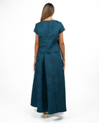 Completo Top e Gonna Longuette in Jacquard Ottanio - Berti Mode Collection