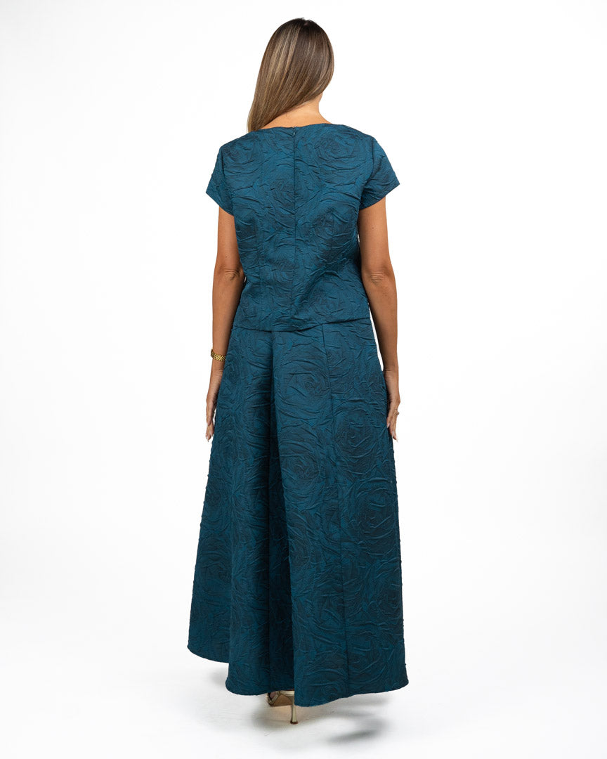 Completo Top e Gonna Longuette in Jacquard Ottanio - Berti Mode Collection