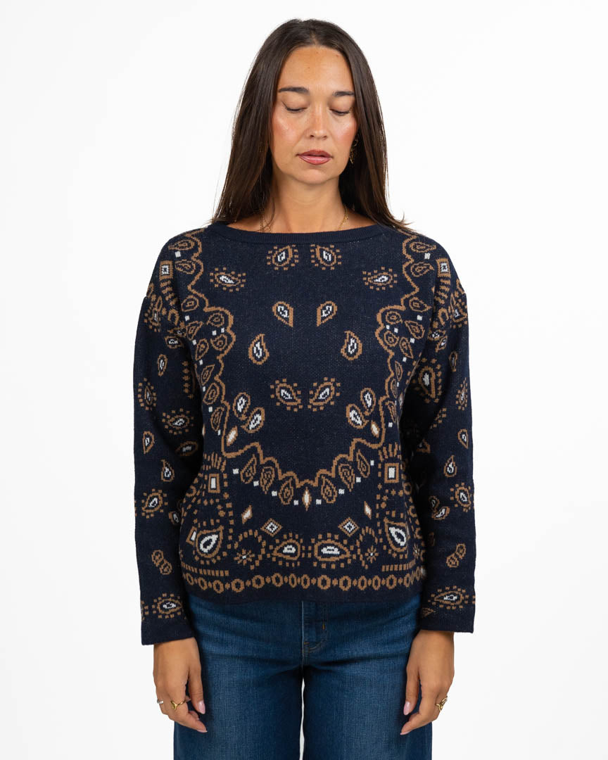Maglione Blu in Fantasia - Pennyblack