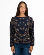 Maglione Blu in Fantasia - Pennyblack