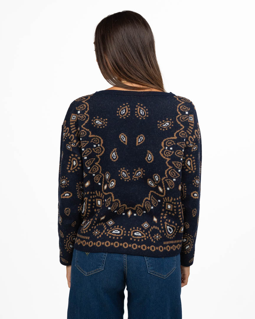 Maglione Blu in Fantasia - Pennyblack