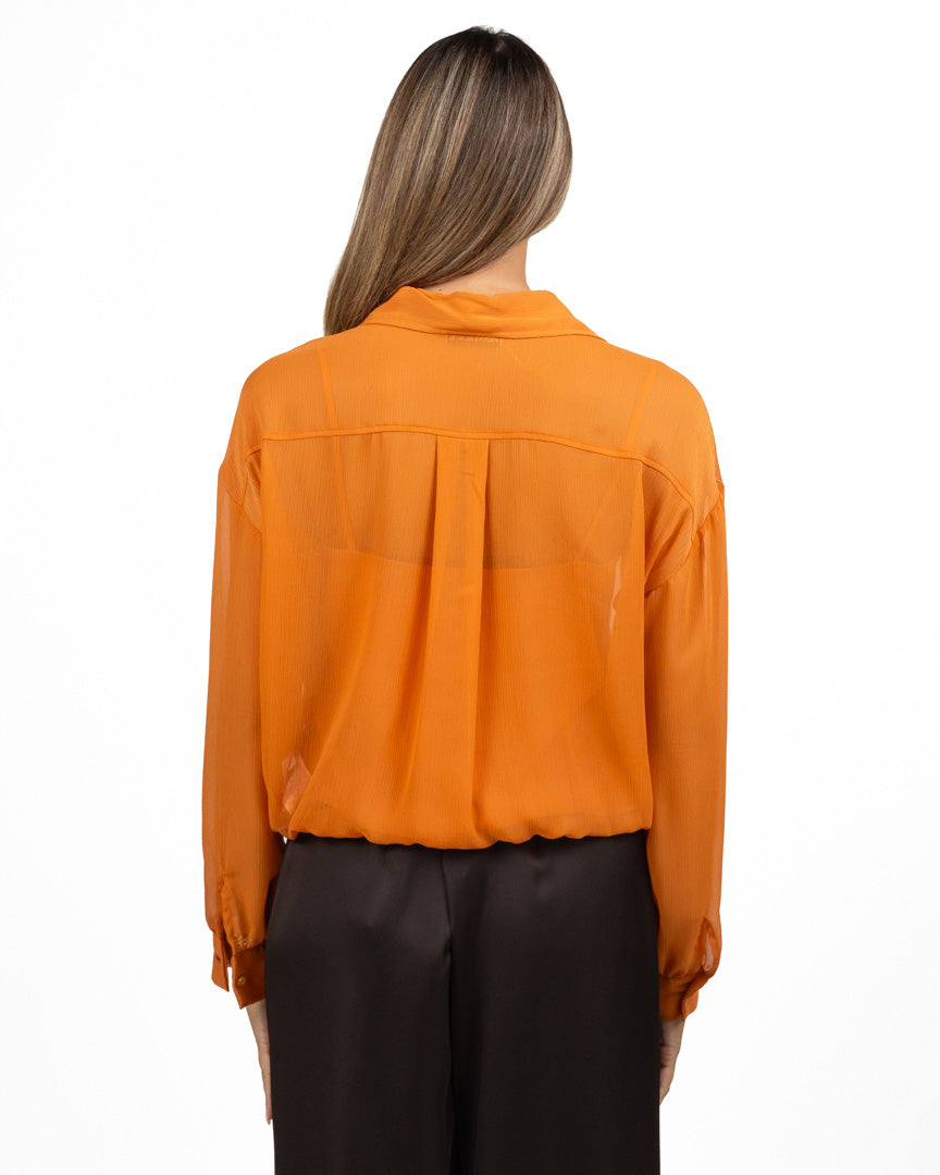 Camicia Arancio con Coulisse - Pennyblack