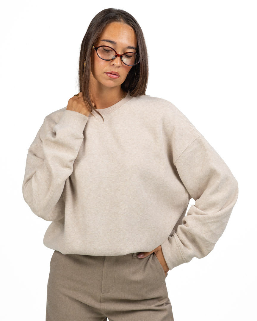 Felpa Girocollo Beige - Eleh